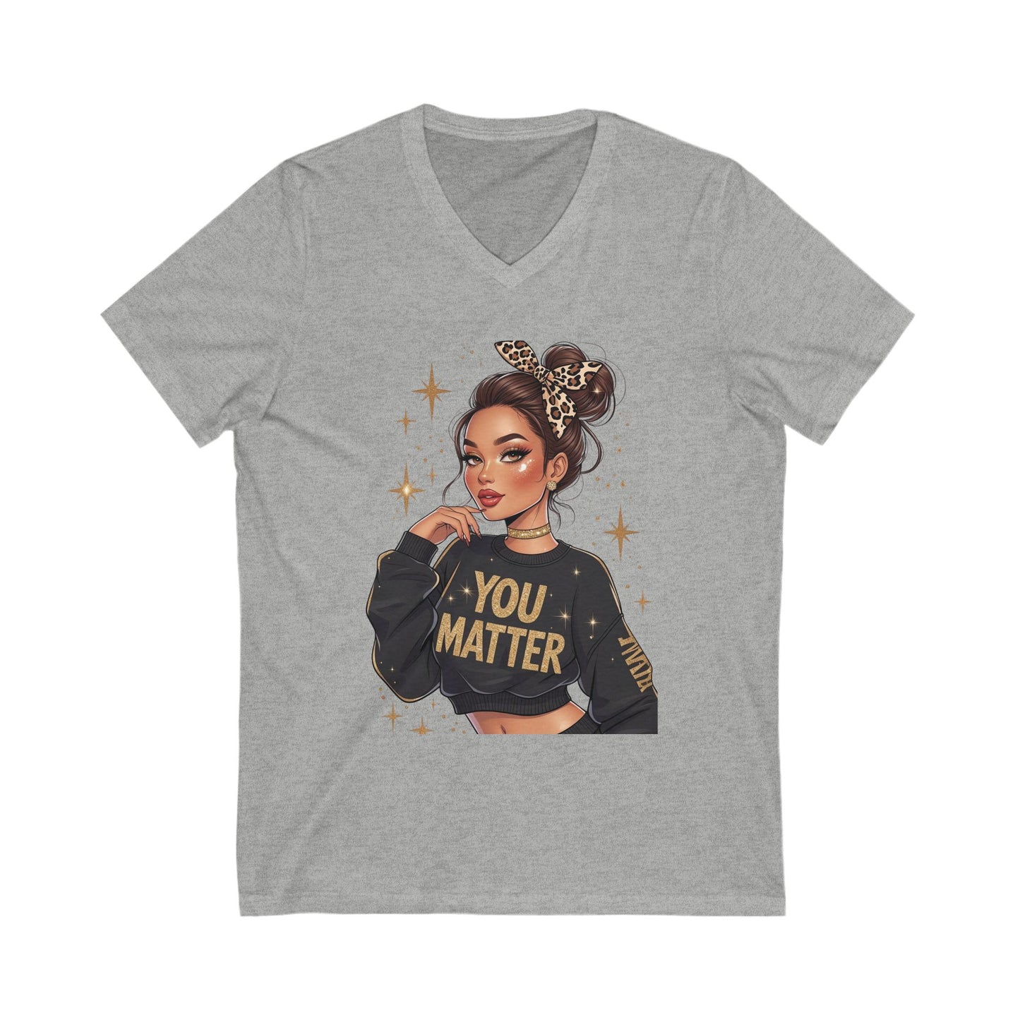Empowering You Matter V-Neck Tee, Casual Unisex T-Shirt, Inspirational Gift, Positive Affirmation Apparel, Everyday Wear, Thoughtful [...]