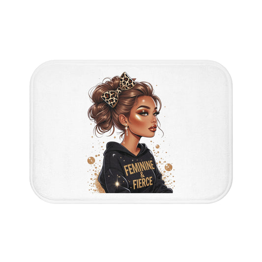 Feminine & Fierce Bath Mat - Stylish Bathroom Decor