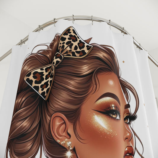 Feminine & Fierce Shower Curtain | Stylish Bathroom Decor, Gift for Her, Modern Chic, Unique Home Accent